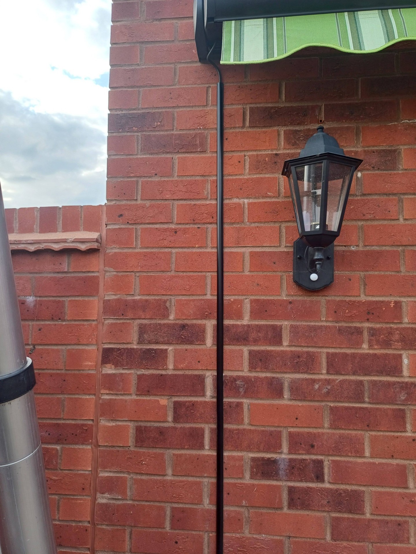 Shires Shutters installation, awning edge lantern detail