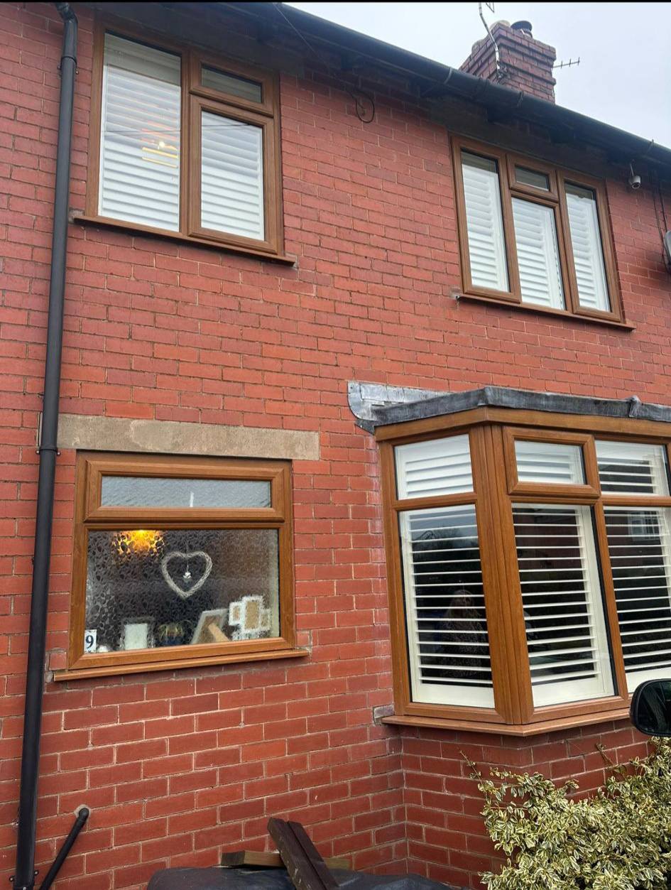 Shires Shutters installation, house exterior brick