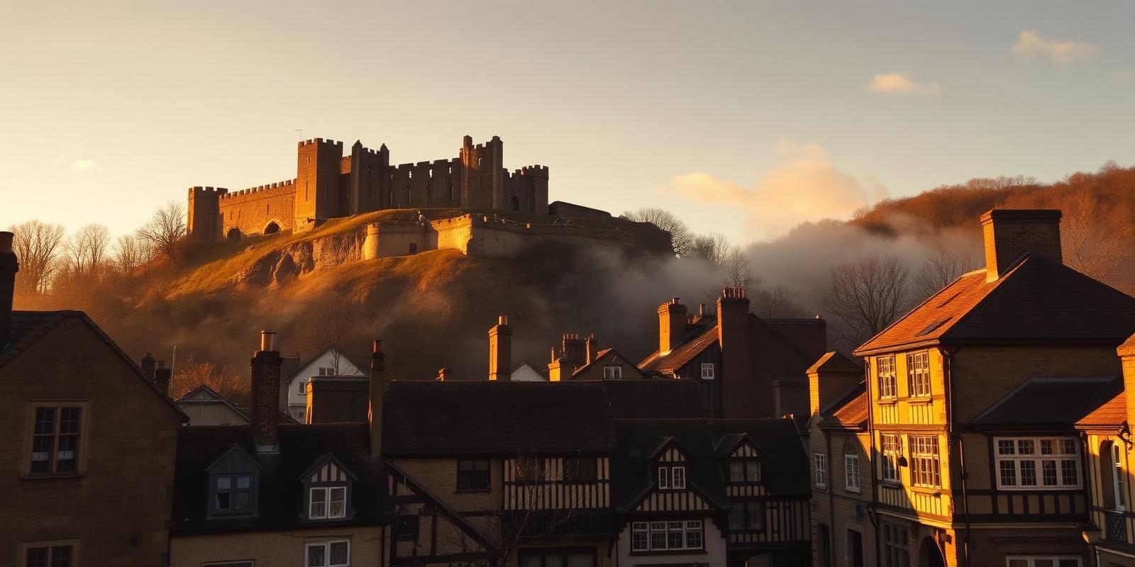 Ludlow, Shropshire, landmark view representing the area Shires Shutters serves