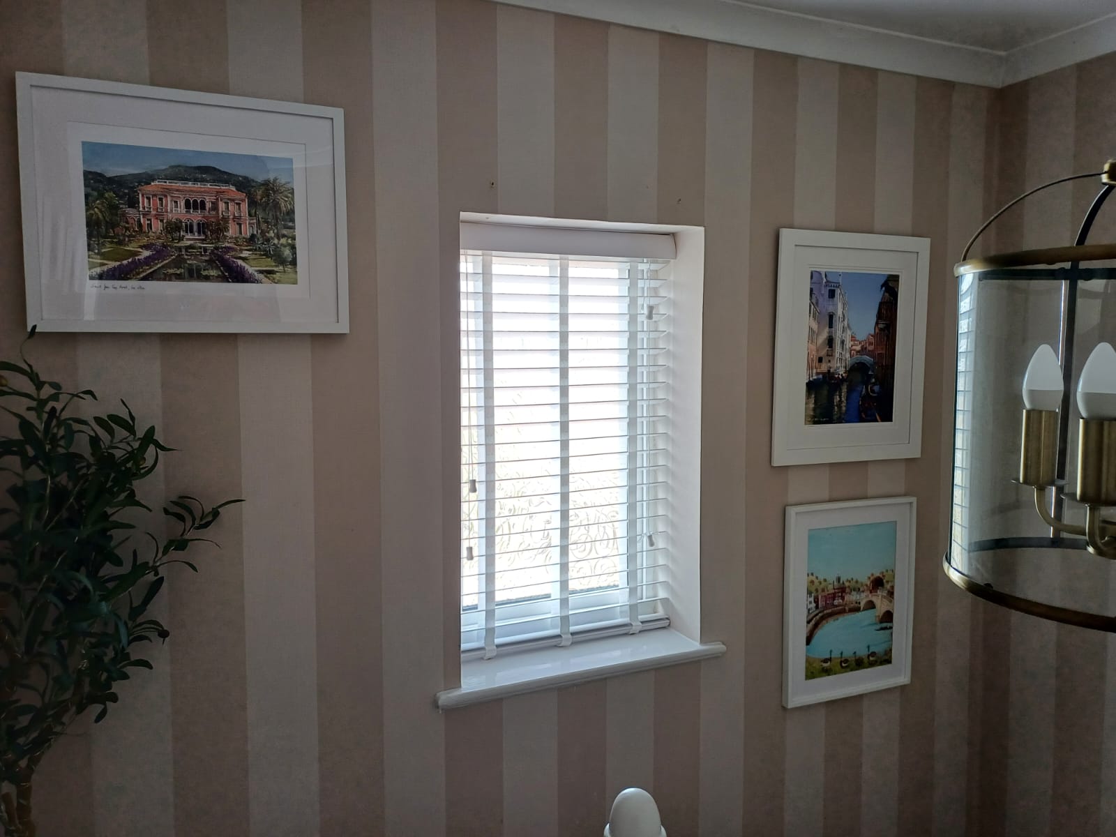 Shires Shutters installation, real wood venetian window tassels