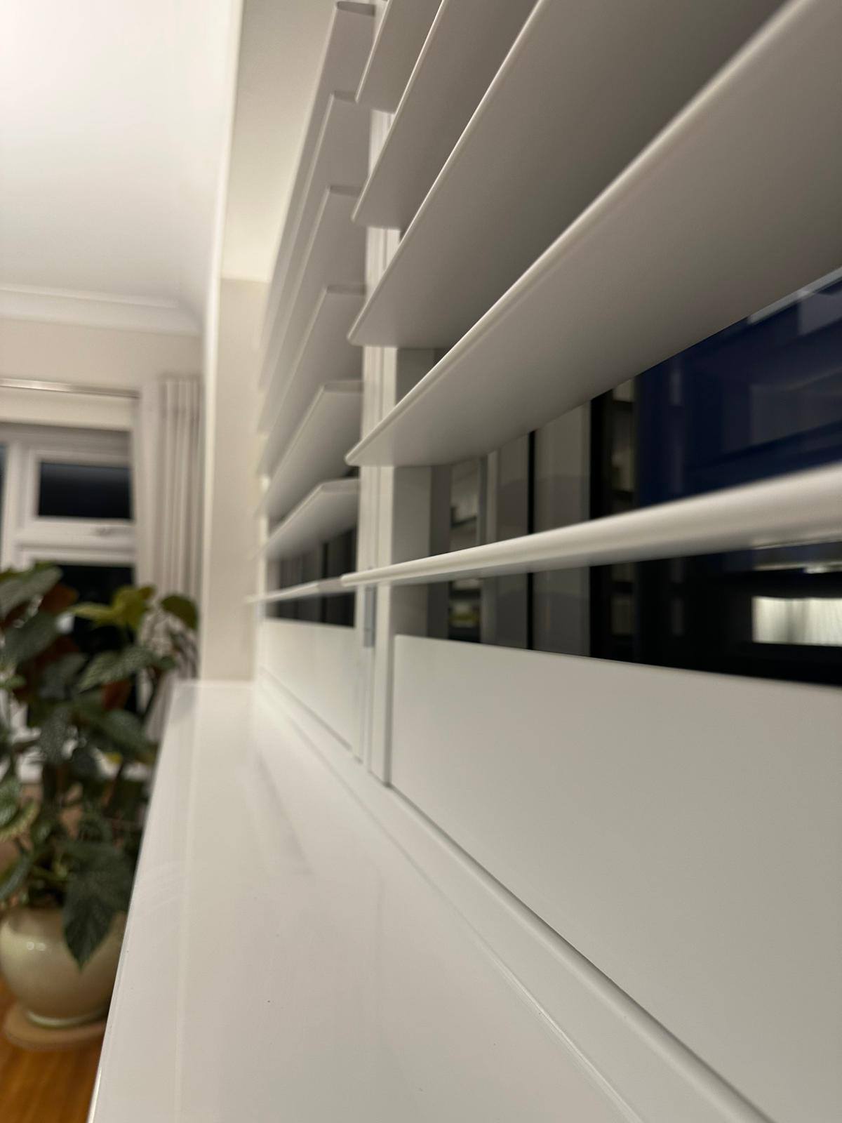 Shires Shutters installation, shutter kitchen detail